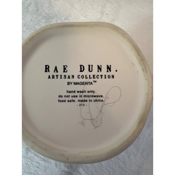 Rae Dunn Bee Positive Oversized Mug Soft Cream/baby Pink Gold writing - Picture 2 of 6